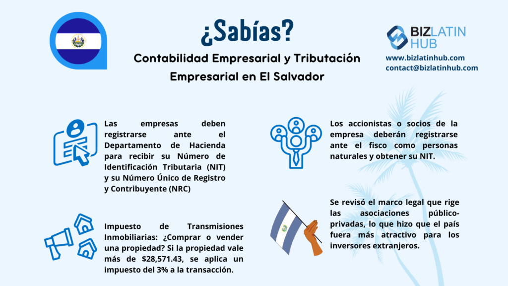Contabilidad en El Salvador. Obtenga más información sobre la contabilidad empresarial y los requisitos fiscales de las empresas en El Salvador.