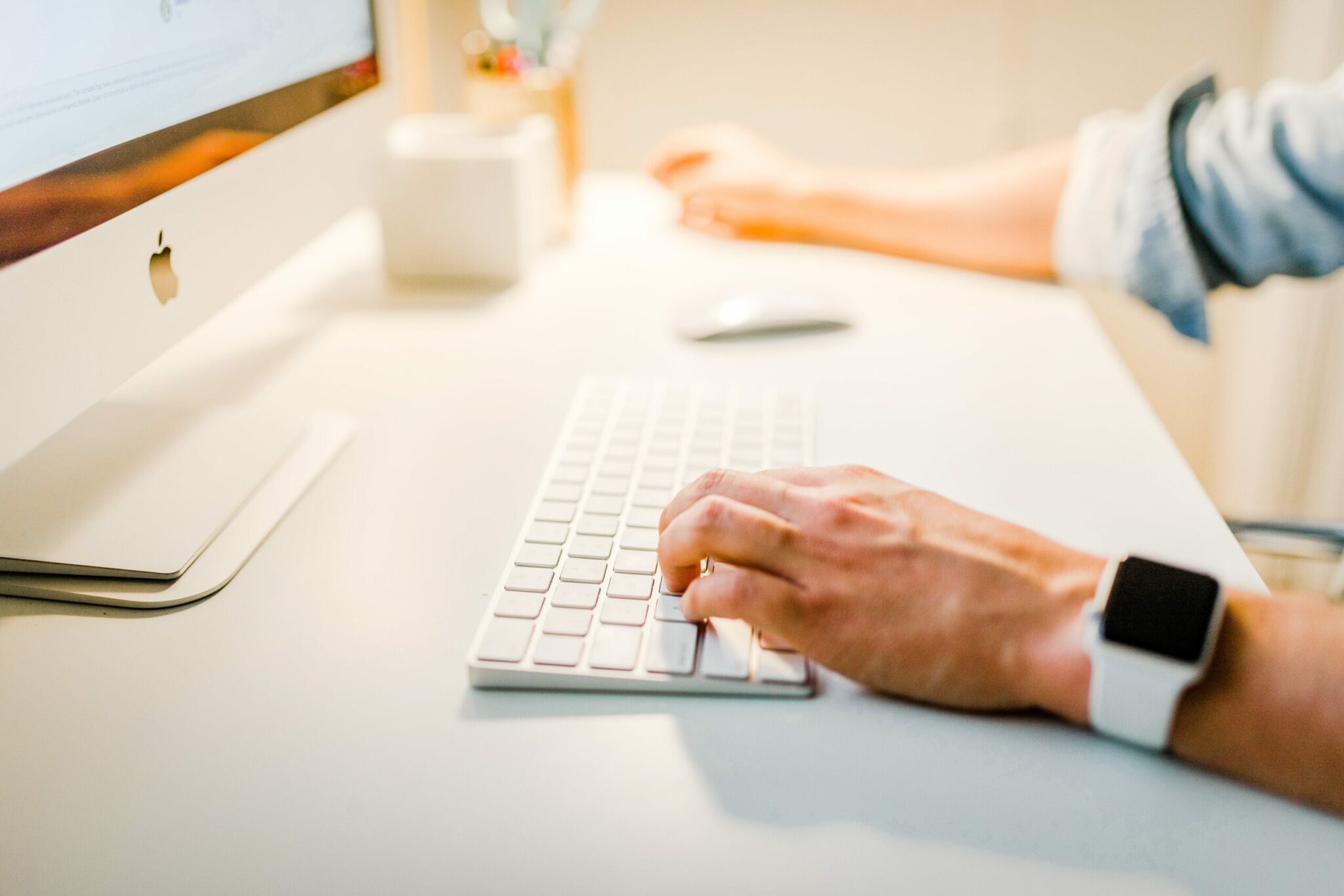 Person at computer registering their online business in New Zealand