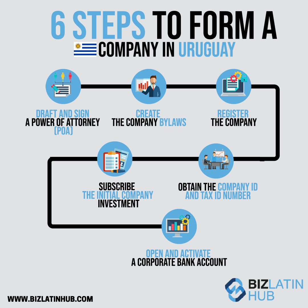 Infographic: 6 Steps to Form a Company in Uruguay
