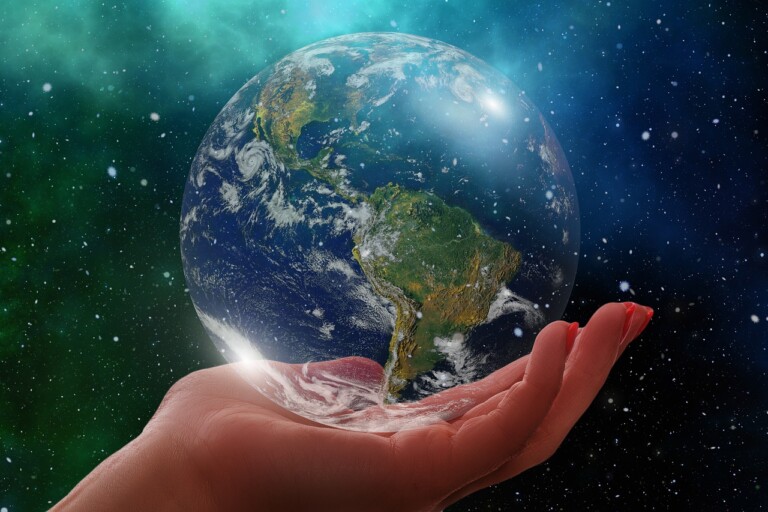Globe featuring South America