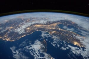 view of the world from space