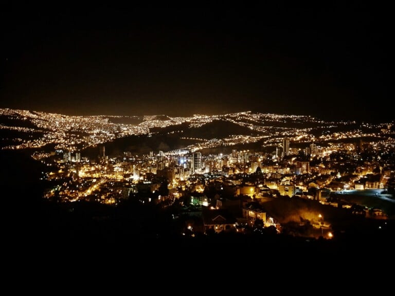La Paz, Bolivia at night