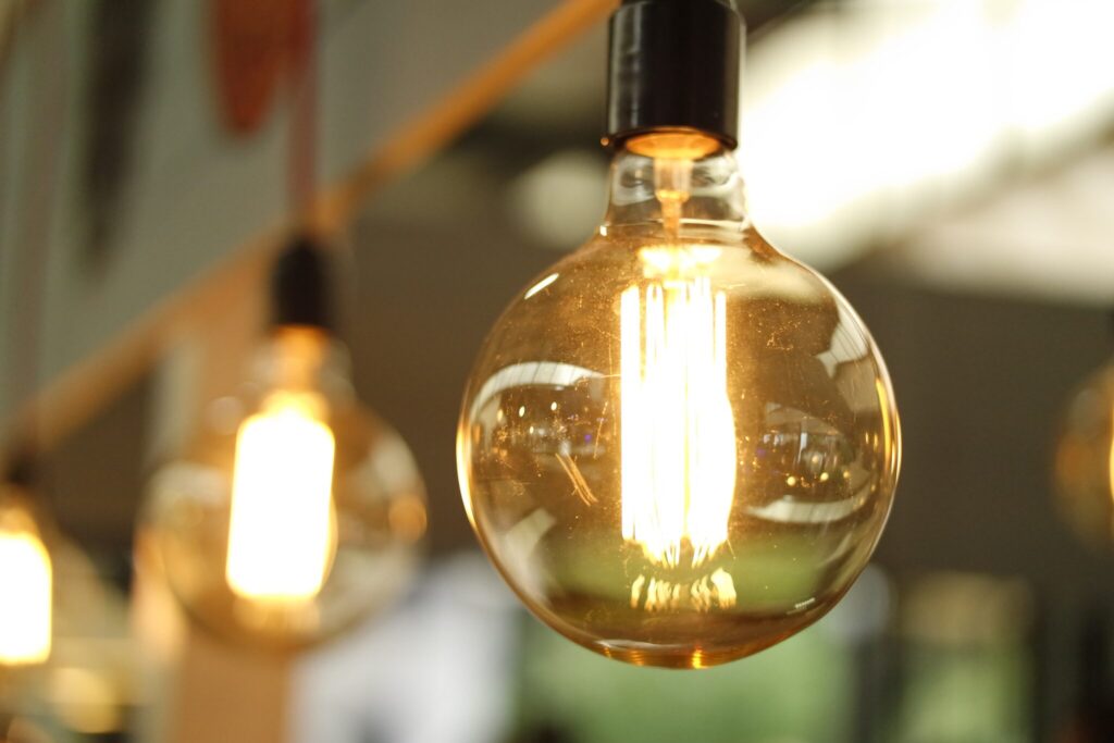 light bulb, depicting mining and energy innovation.