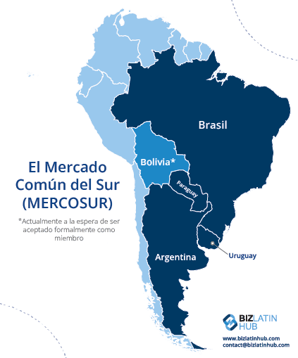 Un mapa de biz latin hub sobre el mercado comun del sur mercosur