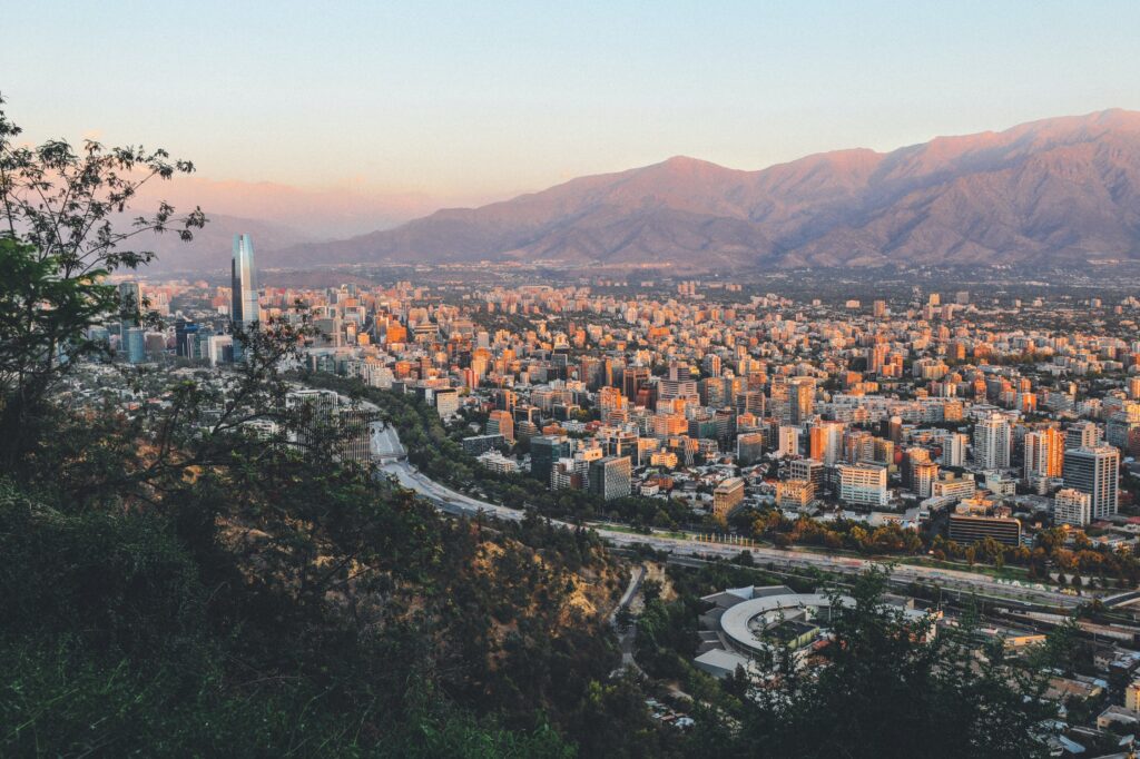 Santiago, the capital of Chile and a business hub