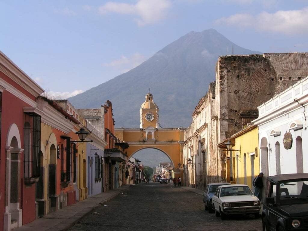 A photo of Antigua Guatemala, a popular tourist destination in Guatemala, where tech companies will help the post-pandemic economic recovery