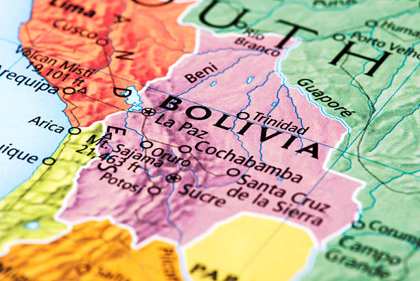 An image of a map of Bolivia, showing Cochabamba