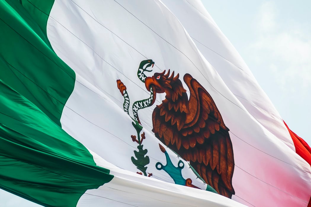 A photo of the Mexican flag - main image for PTU in Mexico article