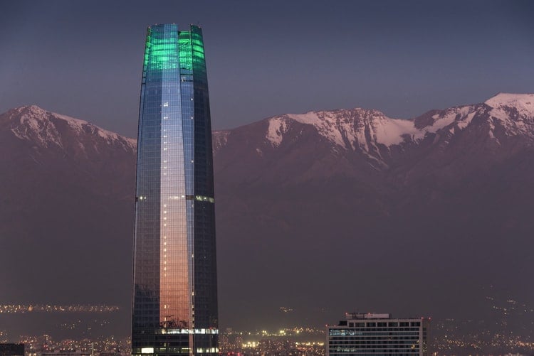 Gran Torre in Santiago, the Chilean capital and a focal point for hub for investing in Chile