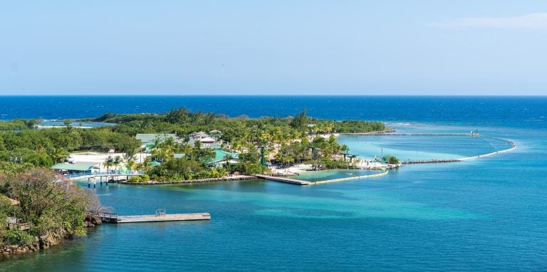 Mahogany Bay in Honduras, where tourism and hospitality has attracted people to invest