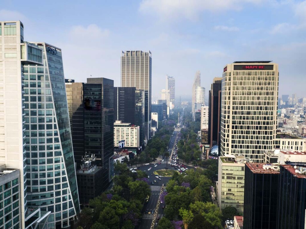 A photo of Mexico City, which is a hub for fintech
