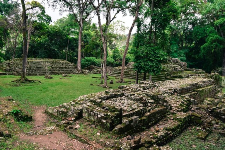 Algunas de las famosas ruinas de Copán en Honduras