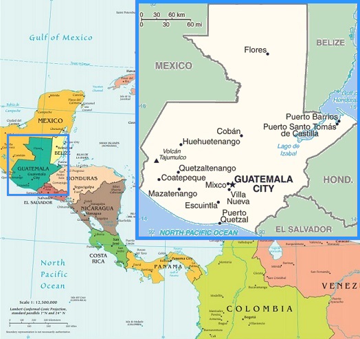Ubicación geográfica de Guatemala
