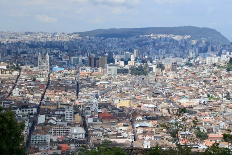 fotografía panoramica de Quito en Ecuador