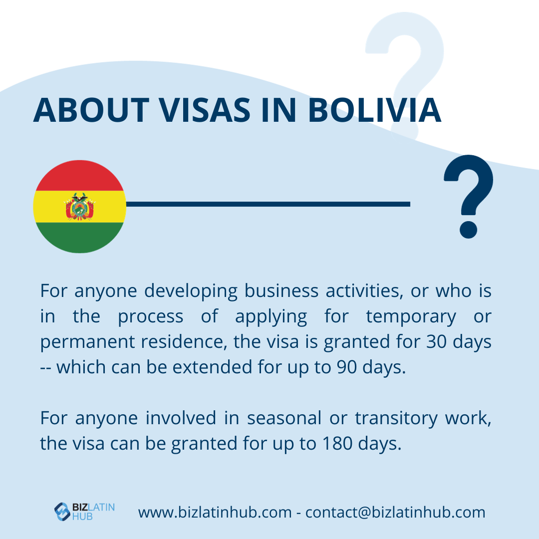 Business Visa in Bolivia How to get a multiple visa