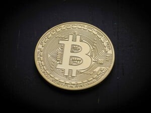 A stock image of a Bitcoin, one of the cryptocurrencies Lemon Cash deals in
