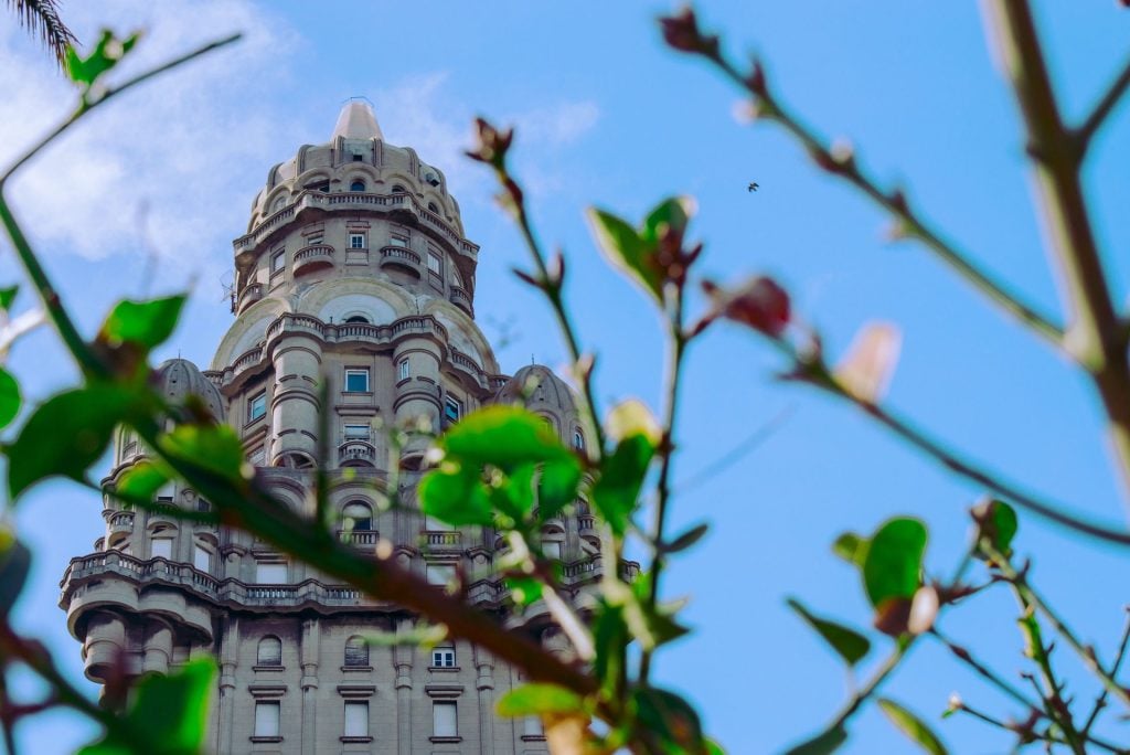 A stock image of the Palacio Salvo in Montevideo, Uruguay, where perceptions of corruption are lower than in the UNited States and the majority of European Union countries