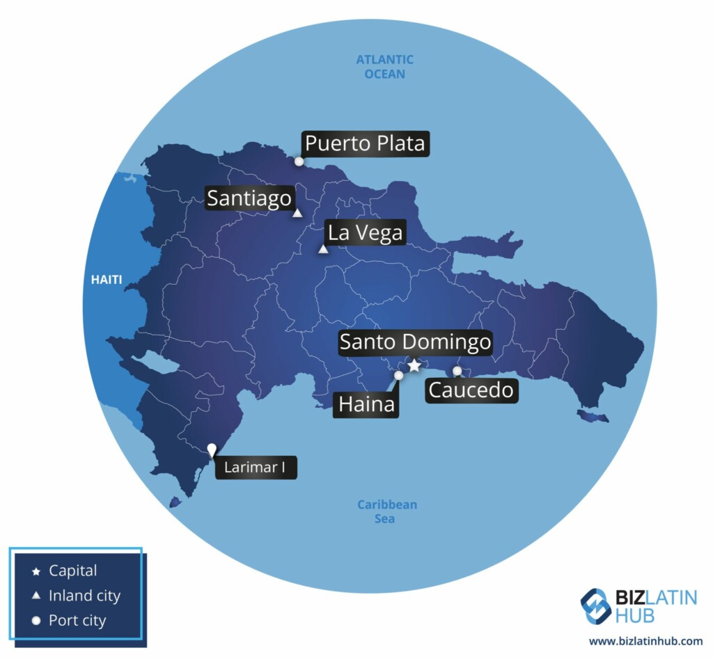 a map of the dominican republic by biz latin hub.