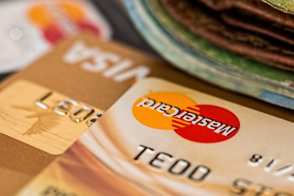 Which is the best credit card in Chile stock image of Mastercard and Visa