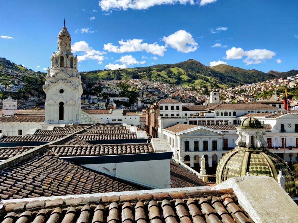 A stock photo of Ecuadorian capital Quito to accompany article on back office services in Ecuador.