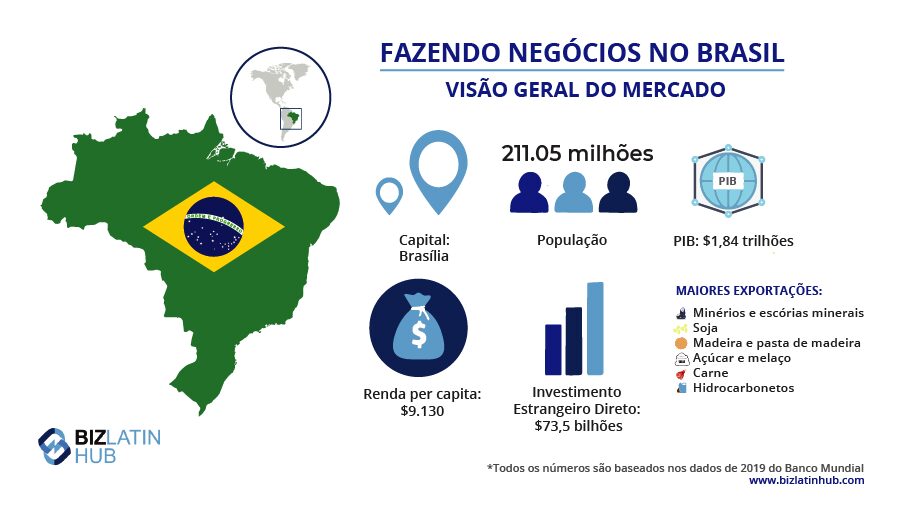 um retrato do mercado brasileiro onde você pode querer iniciar um negócio ou investir.