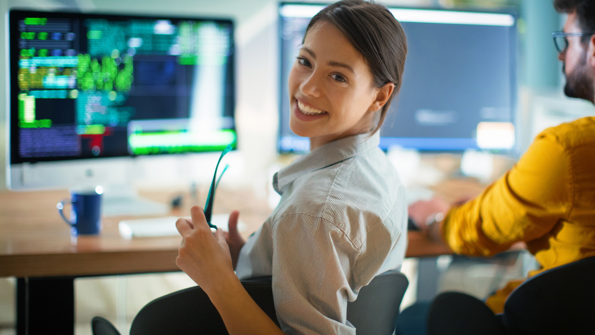 Stock image depicting an IT professional