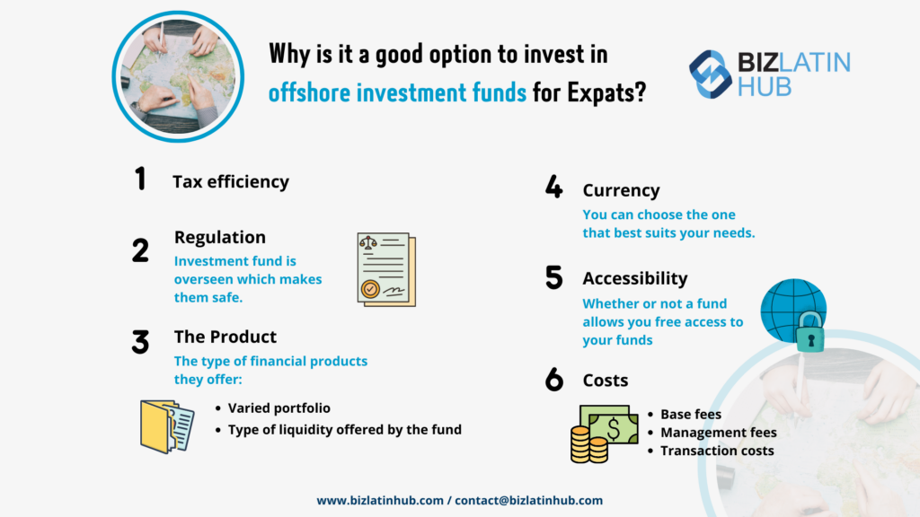 Why is it a good option to invest in offshore investment funds for Expats? a biz latin hub infographic.