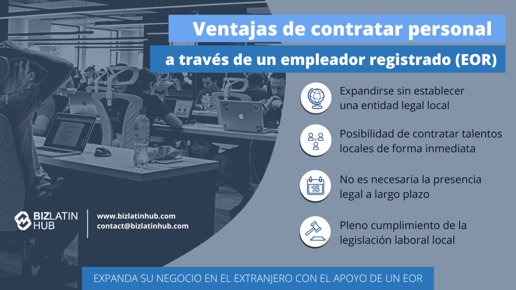 Hacer negocios en Brasil. Ventajas de contratar personal a través de un Empleador de Registro infografía de biz latin hub