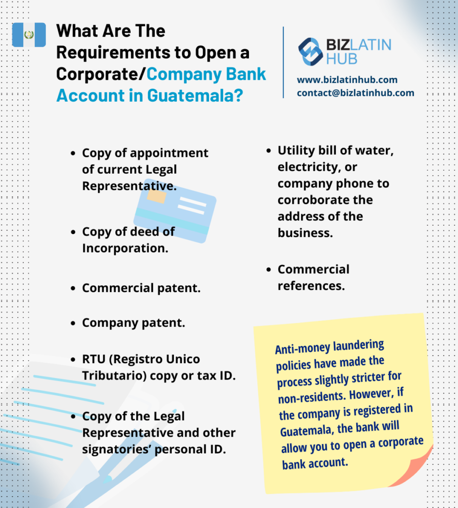 When opening a bank account in Guatemala, you'll be dealing closely with the Mercantile Registry.