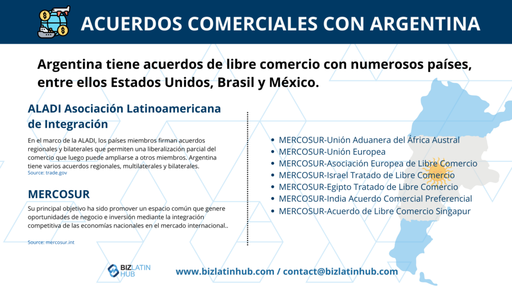 Acuerdos comerciales con Argentina. Considere América Latina, y considere el Nearshoring en Argentina