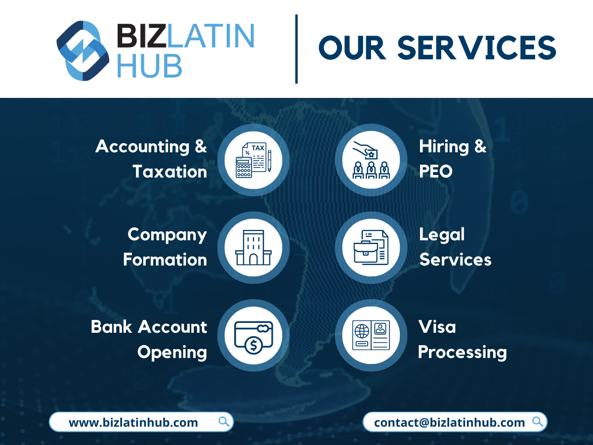 Infographic by Biz Latin Hub on Biz Latin Hub's services