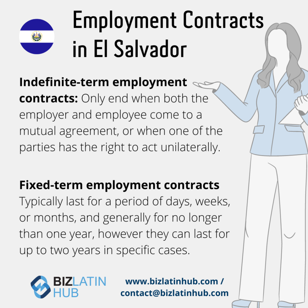 Employment contracts snapshot in El Salvador