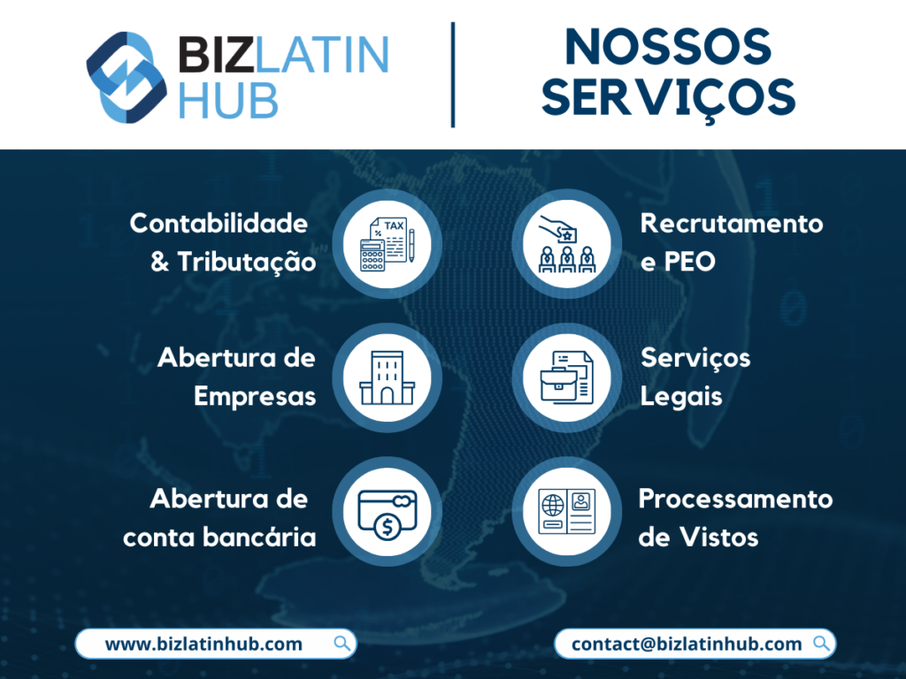 Principais serviços oferecidos pela Biz Latin Hub