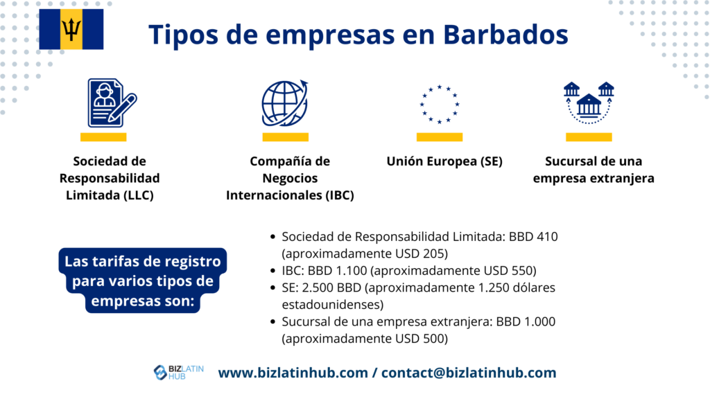 Conozca los tipos de empresas del país antes de Abrir una cuenta bancaria corporativa en Barbados