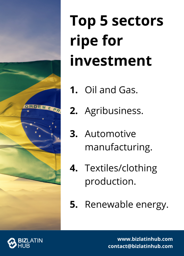 Doing business in Brazil: Top 5 sectors ripe for investment