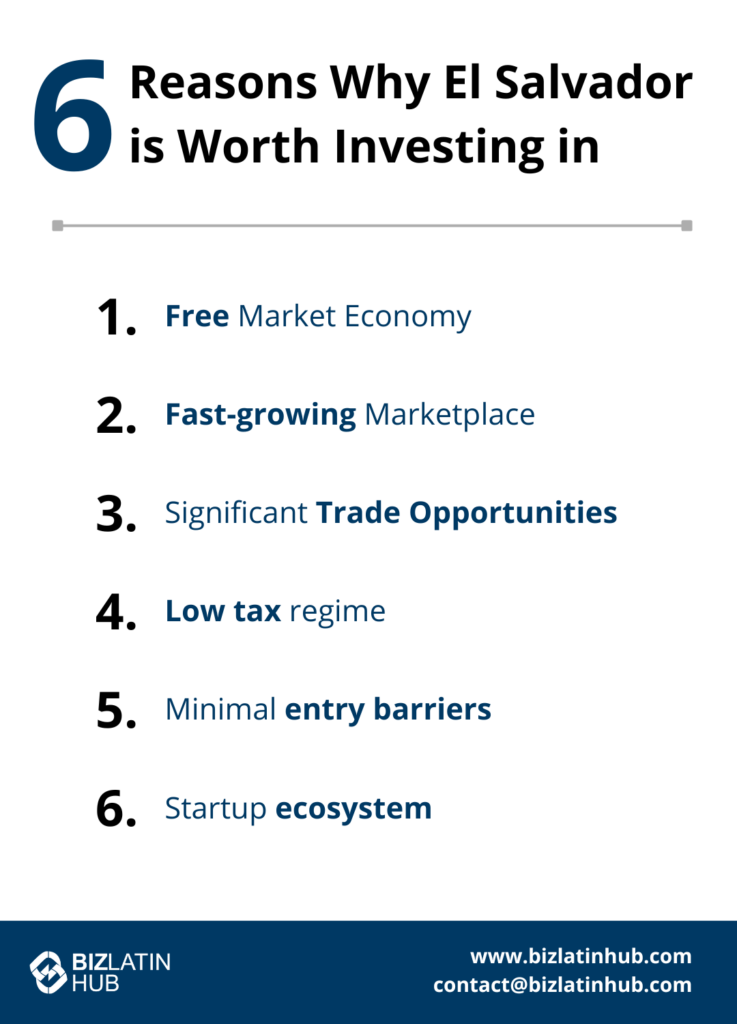 6 reasons why El Salvador is worth investing in. Start your business in El Salvador.
