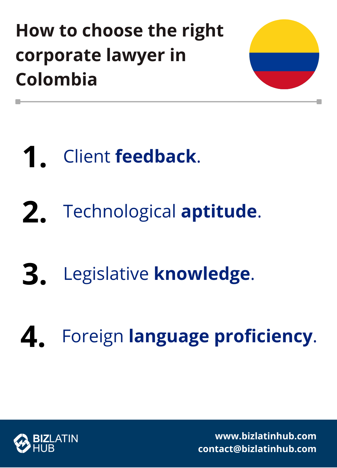 How to choose the right corporate lawyer in Colombia