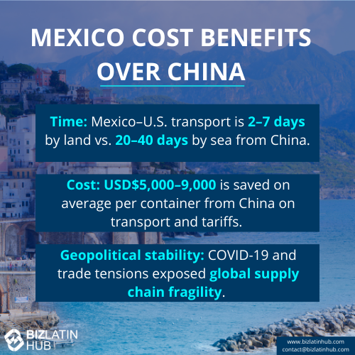 Cost benefits of Mexico over China - Nearshoring in Mexico